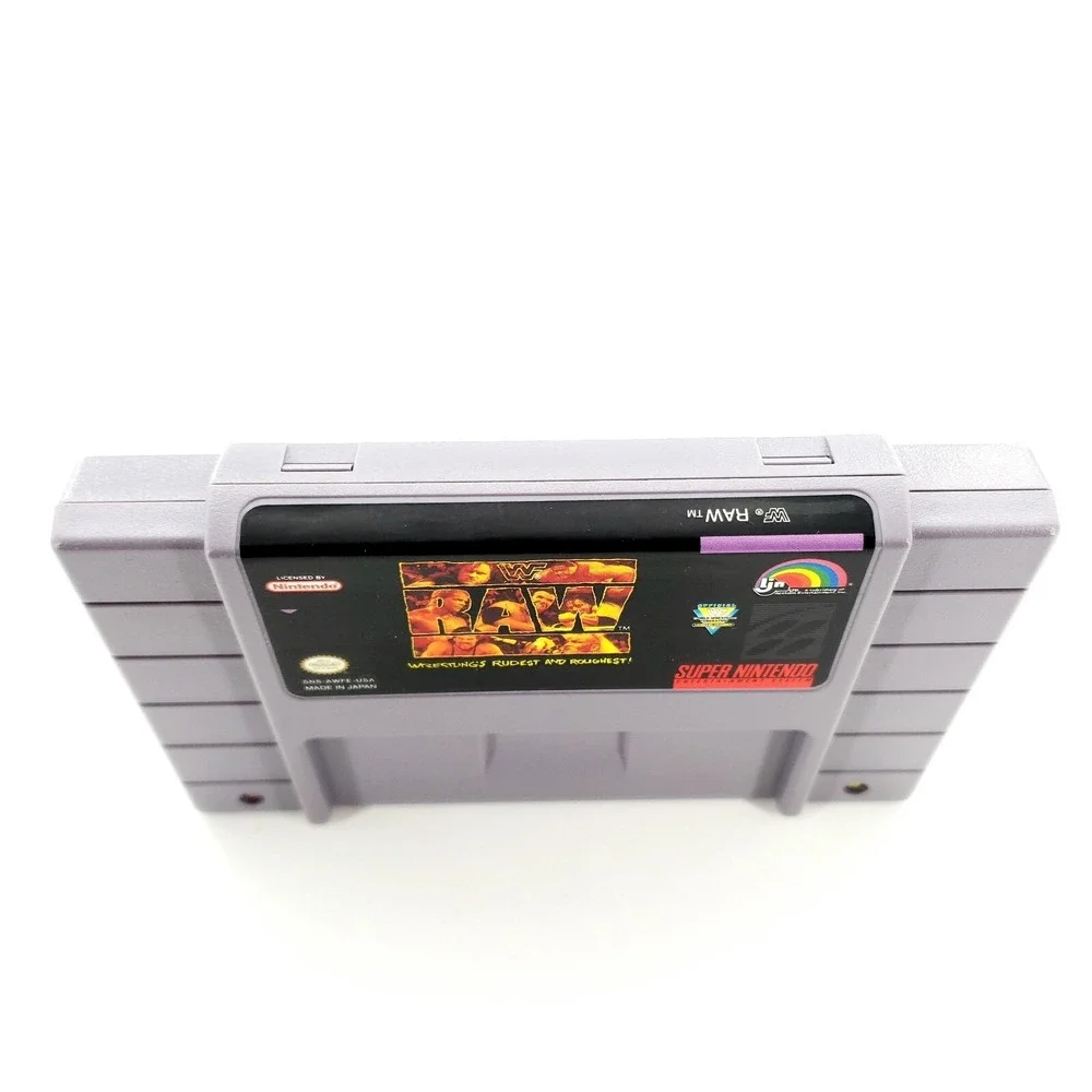 WWF Raw (Super Nintendo Entertainment System, 1994) Authentic Complete w/ Poster